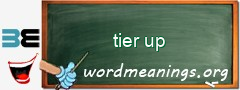 WordMeaning blackboard for tier up